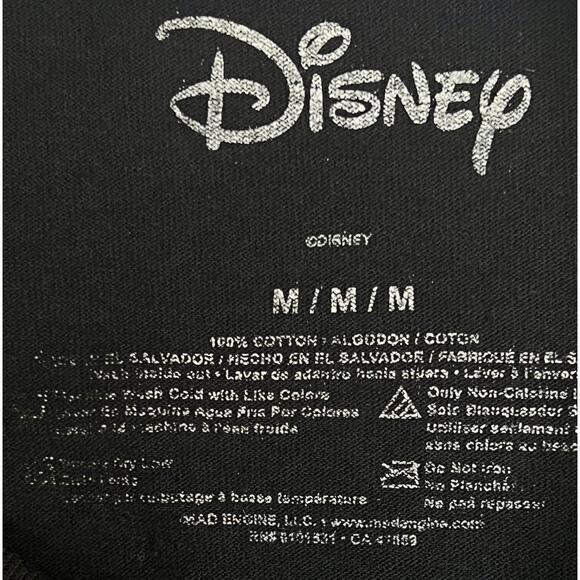 Disney Mickey Mouse Black Shirt with White Comic Strip Panels Silhouette of Head - Picture 5 of 8